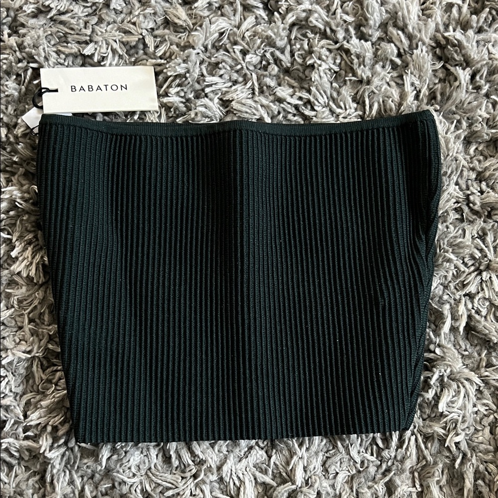 Babaton Green Ribbed Tube top Essamba